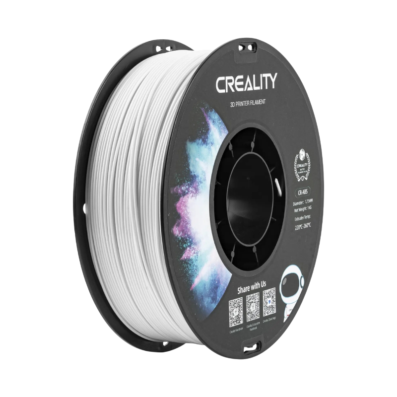 Філамент (пластик) для 3D принтера CREALITY ABS 1кг, 1.75мм, білий (3301020031)